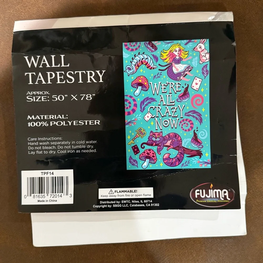 🆕 Alice in Wonderland Large 50”x78” Wall Tapestry